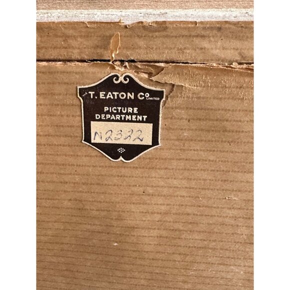 SOLD Antique T. Eaton Co. Pheasant Needlepoint Petit Point Framed Floral - Picture 8 of 8